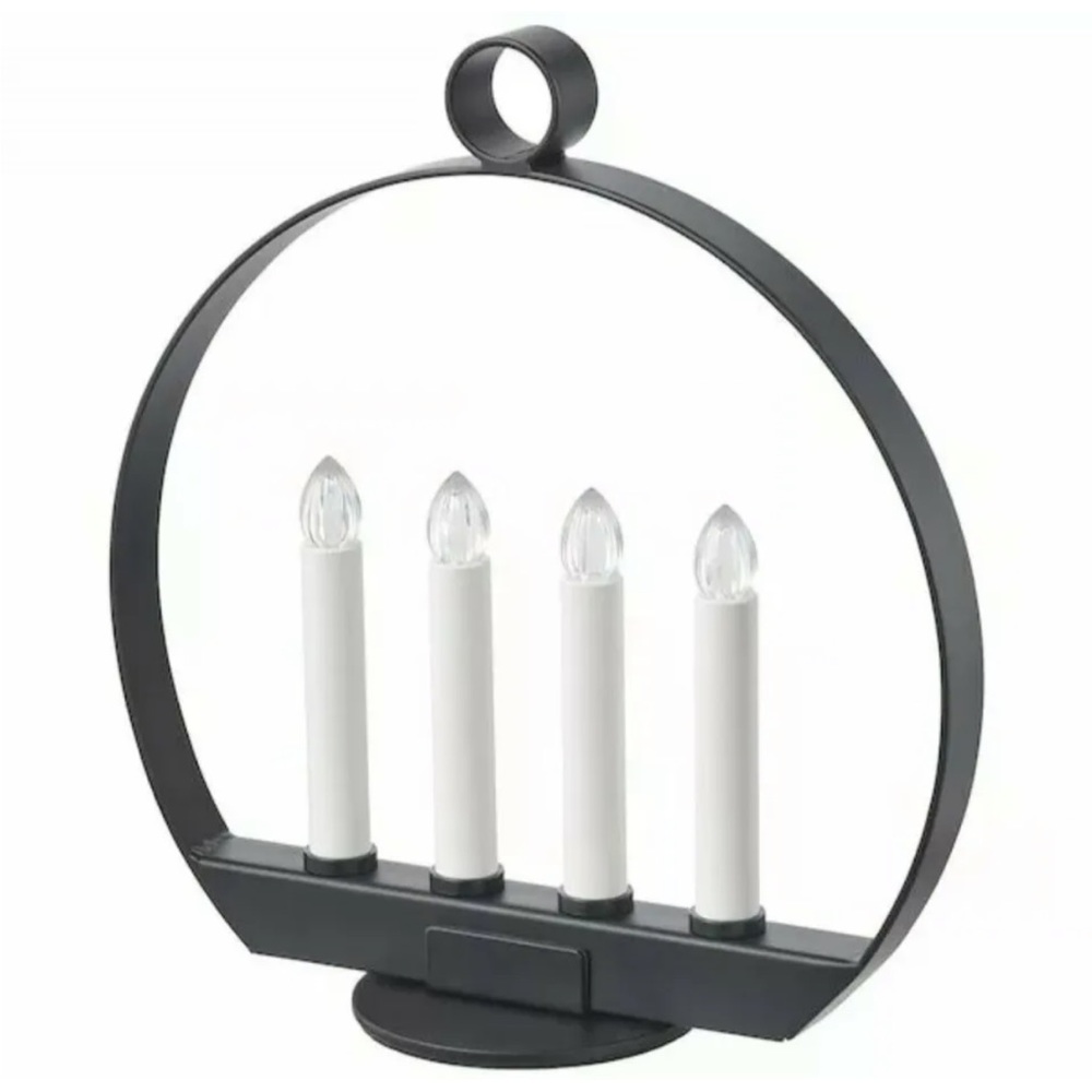 Ikea STRÅLA LED Candelabra Circle Battery Operated 8 5/8" Strala NEW